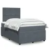 Image de vidaXL Boxspring met matras fluweel donkergrijs 120x200 cm3294605