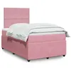 Image de vidaXL Boxspring met matras fluweel roze 120x200 cm3294609