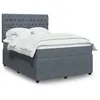 Image de vidaXL Sommier à lattes de lit et matelas Gris foncé 140x190cm Velours 3294641