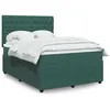 Image de vidaXL Boxspring met matras fluweel donkergroen 140x190 cm3294643