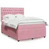 Image de vidaXL Boxspring met matras fluweel roze 140x190 cm3294645