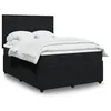 Image de vidaXL Boxspring met matras fluweel zwart 140x200 cm3294654