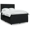 Image de vidaXL Boxspring met matras fluweel zwart 140x200 cm3294666
