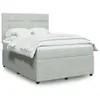 Image de vidaXL Sommier à lattes de lit et matelas Gris clair 160x200cm Velours, lit, lit à plate-forme, lit à panneaux 3294682