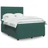 Image de vidaXL Sommier à lattes de lit et matelas Vert foncé 160x200cm Velours, lit, lit à plate-forme, lit à panneaux, meuble de 3294697