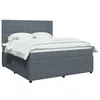 Image de vidaXL Boxspring met matras fluweel donkergrijs 180x200 cm3294707