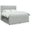 Image de vidaXL Sommier à lattes de lit et matelas Gris clair 180x200cm Velours 3294712