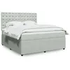 Image de vidaXL Sommier à lattes de lit et matelas Gris clair 180x200cm Velours 3294718