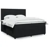 Image de vidaXL Boxspring met matras fluweel zwart 200x200 cm3294732