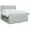 Image de vidaXL Sommier à lattes de lit et matelas Gris clair 200x200cm Velours 3294742