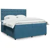 Image de vidaXL Boxspring met matras fluweel blauw 200x200 cm3294746