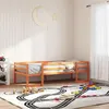 Image de vidaXL Cadre de lit pour enfants brun cire 80x200cm bois de pin massif, lit pour enfant, lit simple pour enfant, lit en bois 846863