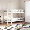 Image de vidaXL Lit superposé Blanc 80x200 cm Bois de pin massif, lit mezzanine, cadre de lit superposé, lit superposé en bois 3284216