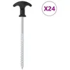 Image de Piquets de tente 24 pcs 17 cm Ø7 mm acier galvanisé