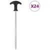 Image de Piquets de tente 24 pcs 20 cm Ø7 mm acier galvanisé