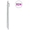 Image de Piquets de tente 24pcs en forme de V 25cm Ø20mm acier galvanisé