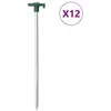 Image de Piquets de tente 12 pcs 25 cm 7 mm acier galvanisé et PP