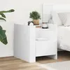 Image de vidaXL Table de chevet blanc 45x50x50 cm bois d’ingénierie, meuble de chevet, table d'appoint, armoire de lit, armoire de 848276