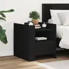 Image de vidaXL Table de chevet noir 45x50x50 cm bois d’ingénierie, meuble de chevet, table d'appoint, armoire de lit, armoire de 848277