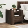 Image de Table de chevet chêne marron 45x50x50 cm bois d'ingénierie