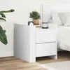 Image de vidaXL Table de chevet blanc 45x50x50 cm bois d’ingénierie, meuble de chevet, table d'appoint, armoire de lit, armoire de 848283