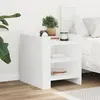 Image de vidaXL Table de chevet blanc 45x50x50 cm bois d’ingénierie, meuble de chevet, table d'appoint, armoire de lit, armoire de 848290