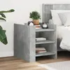 Image de vidaXL Table de chevet gris béton 45x50x50 cm bois d'ingénierie, meuble de chevet, table d'appoint, armoire de lit, armoire 848293