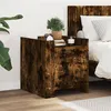 Image de Table de chevet chêne fumé 45x50x50 cm bois d ingénierie