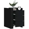 Image de vidaXL Table de chevet noir 45x50x65 cm bois d’ingénierie, meuble de chevet, table d'appoint, armoire de lit, armoire de 848305