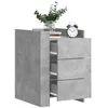 Image de vidaXL Table de chevet gris béton 45x50x65 cm bois d'ingénierie, meuble de chevet, table d'appoint, armoire de lit, armoire 848307