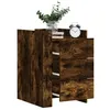 Image de Table de chevet chêne fumé 45x50x65 cm bois d ingénierie