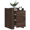 Image de Table de chevet chêne marron 45x50x65 cm bois d ingénierie
