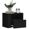 Image de vidaXL Tables de chevet murales 2 pcs noir 45x30x35 cm 848314
