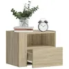 Image de vidaXL Tables de chevet murales 2 pcs chêne sonoma 45x30x35 cm 848316