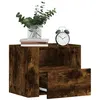 Image de vidaXL Tables de chevet murales 2 pcs chêne fumé 45x30x35 cm, armoire de rangement, armoire murale suspendue, armoire de 848320