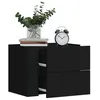 Image de vidaXL Table de chevet murale noir 45x30x35 cm, armoire de rangement, armoire murale suspendue, armoire de rangement 848327