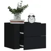 Image de vidaXL Tables de chevet murales 2 pcs noir 45x30x35 cm, armoire de rangement, armoire murale suspendue, armoire de rangement 848328