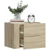 Image de vidaXL Tables de chevet murales 2 pcs chêne sonoma 45x30x35 cm, armoire de rangement, armoire murale suspendue, armoire de 848330