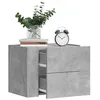 Image de vidaXL Table de chevet murale gris béton 45x30x35 cm, armoire de rangement, armoire murale suspendue, armoire de rangement 848331