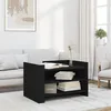 Image de vidaXL Table basse noir 80x50x50 cm bois d'ingénierie, table latérale, table de salon, table d'accent, bout de canapé, table 848340