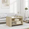 Image de vidaXL Table basse chêne sonoma 80x50x50 cm bois d'ingénierie, table latérale, table de salon, table d'accent, bout de 848341
