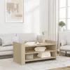 Image de vidaXL Table basse chêne sonoma 100x50x50 cm bois d'ingénierie, table latérale, table de salon, table d'accent, bout de 848348