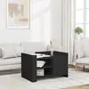 Image de vidaXL Table basse noir 80x50x50 cm bois d'ingénierie, table latérale, table de salon, table d'accent, bout de canapé, table 848354