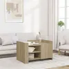 Image de vidaXL Table basse chêne sonoma 80x50x50 cm bois d'ingénierie, table latérale, table de salon, table d'accent, bout de 848355