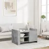 Image de vidaXL Table basse gris béton 80x50x50 cm bois d'ingénierie, table latérale, table de salon, table d'accent, bout de canapé, 848356