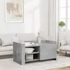 Image de vidaXL Table basse gris béton 100x50x50 cm bois d'ingénierie, table latérale, table de salon, table d'accent, bout de 848363
