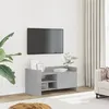 Image de vidaXL Meuble TV gris béton 80x35x40 cm bois d'ingénierie, support TV, buffet TV, meuble multimédia, banc TV, armoire hifi, 848370