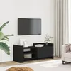 Image de vidaXL Meuble TV Noir 100x35x40 cm Bois d'ingénierie, support TV, buffet TV, meuble multimédia, banc TV, armoire hifi, 848375