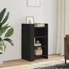 Image de vidaXL Buffet noir 45x35x75 cm bois d’ingénierie, armoire, armoire latérale, armoire de rangement, armoire, placard, buffet 848382