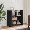 Image de vidaXL Buffet noir 73,5x35x75 cm bois d'ingénierie, armoire, armoire latérale, armoire de rangement, armoire, placard, 848389
